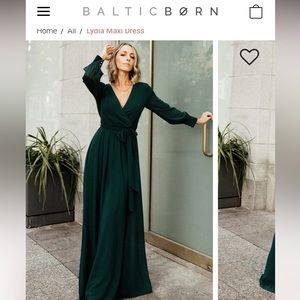 Baltic Born semi fitted maxi dress, floor length. Never worn.